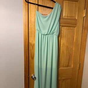 Red Dress Boutique Mint Green One Shoulder Maxi